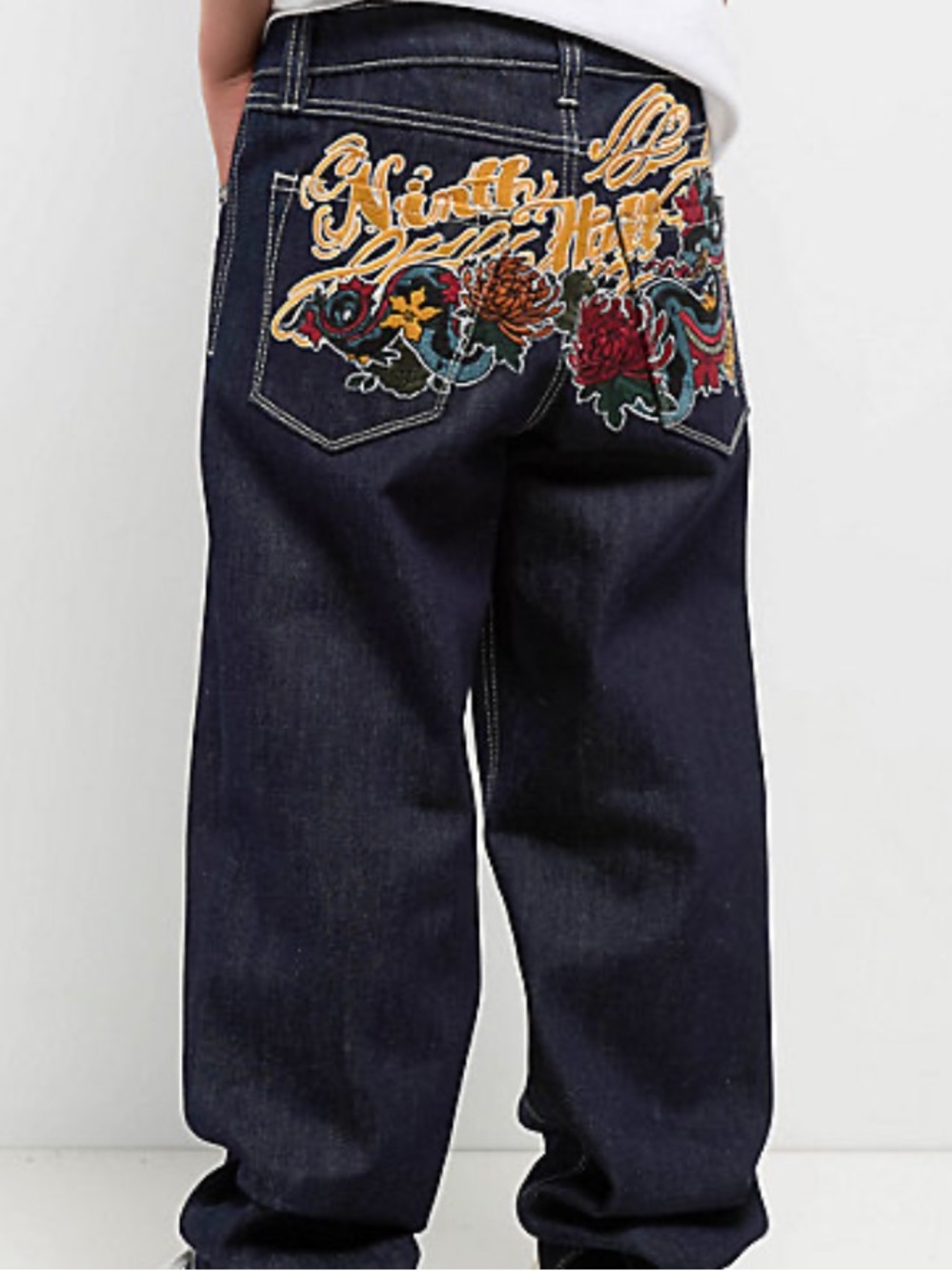 Ninth Hall Kids Ambush Dragon Dark Blue Loose Fit Jeans